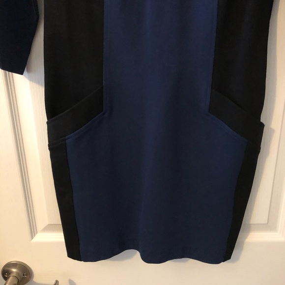 RUE58 Day & Night Colorblock (Blue & Black) Designer Dress Size Small NWT - Picture 4 of 10